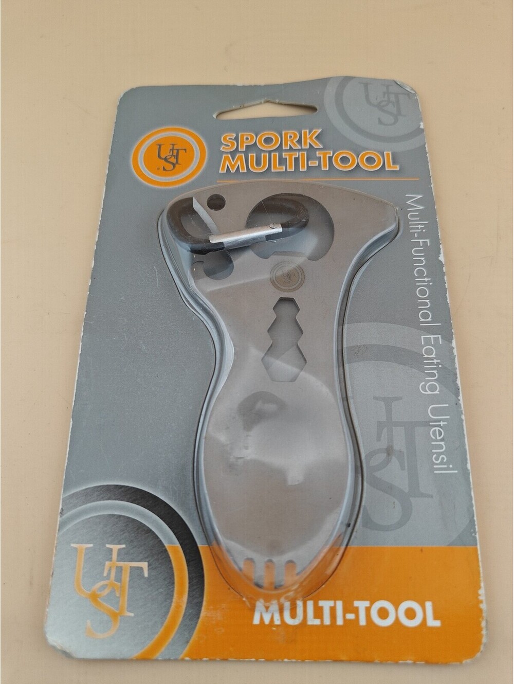 UST Survival Spork Multi-Tool Carabiner Bottle Can Opener Wrench New